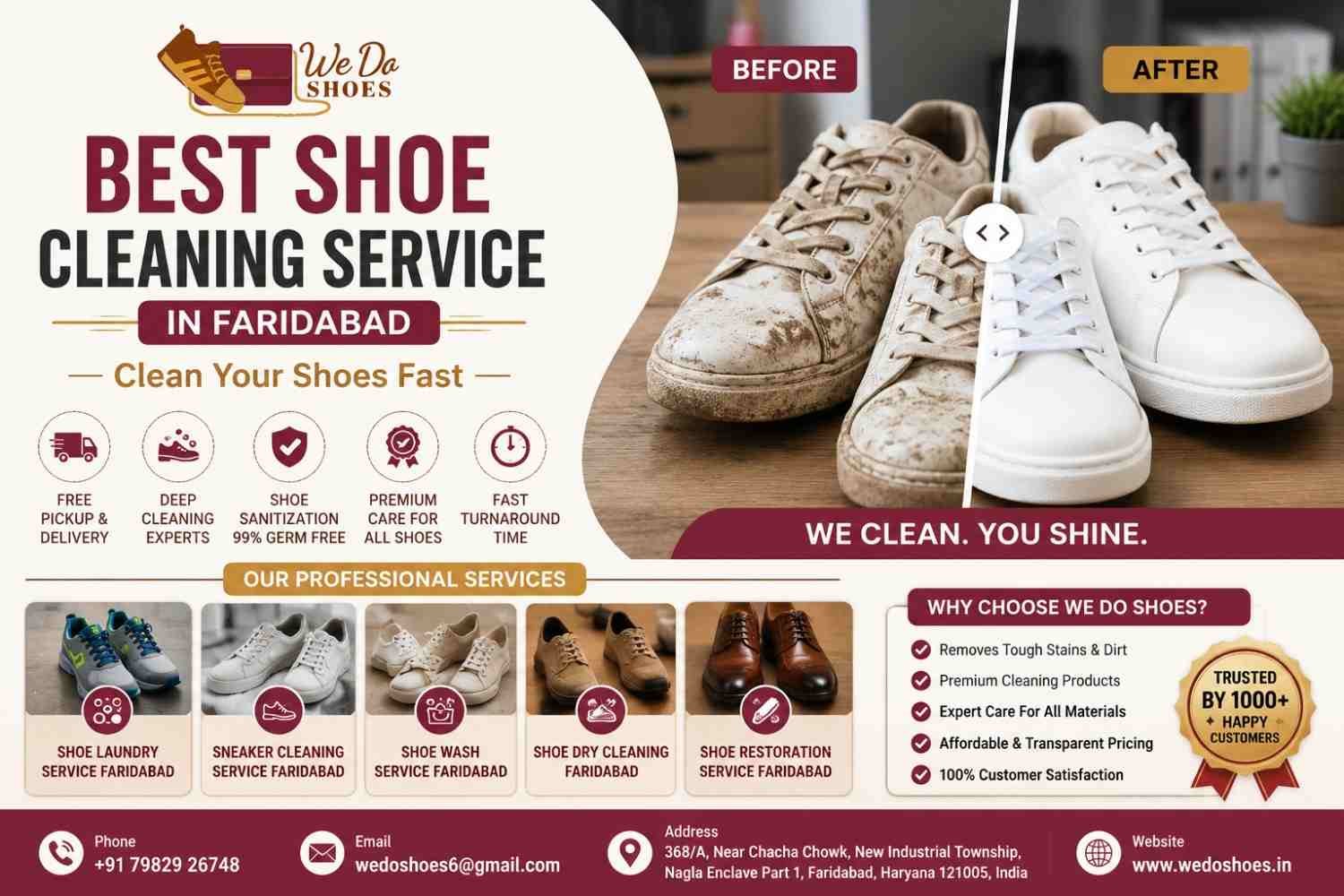 Shoe Cleaning Service in Faridabad