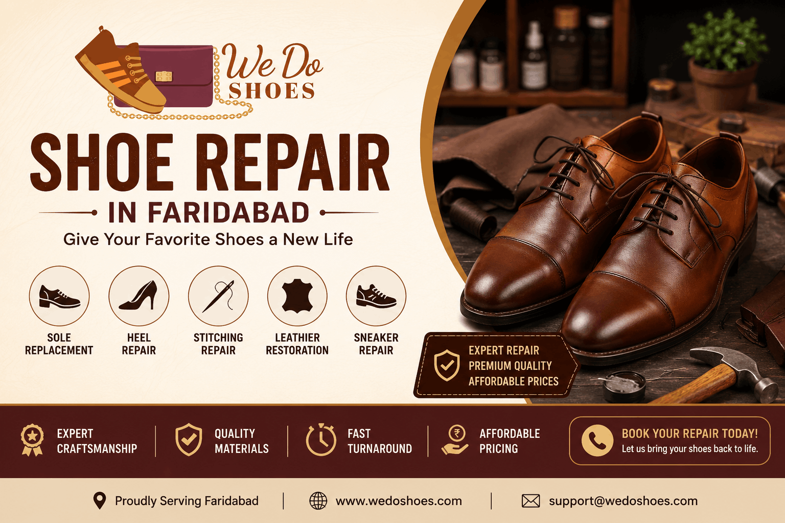 Shoe repair in Faridabad