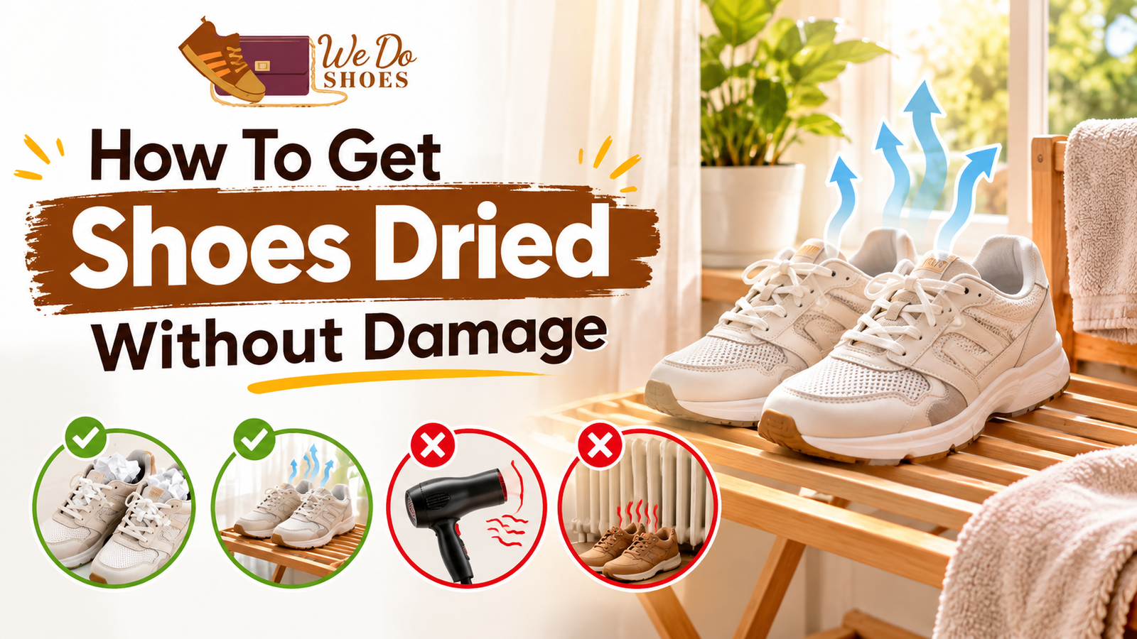 How To Get Shoes Dried Without Damage